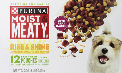 HOTPurina Moist and Meaty Steak Flavor Soft Dog Food Pouches - 36 ct. Pouch