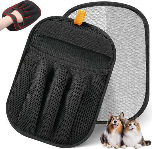 HOTPet Hair Removal Glove for Cats & Dogs, Upgraded Five-Finger Electrostatic Pet Hair Glove, Reusable Magic Brush Pet Hair Remover Tool for Laundry, Couch, Carpet, Car Seat
