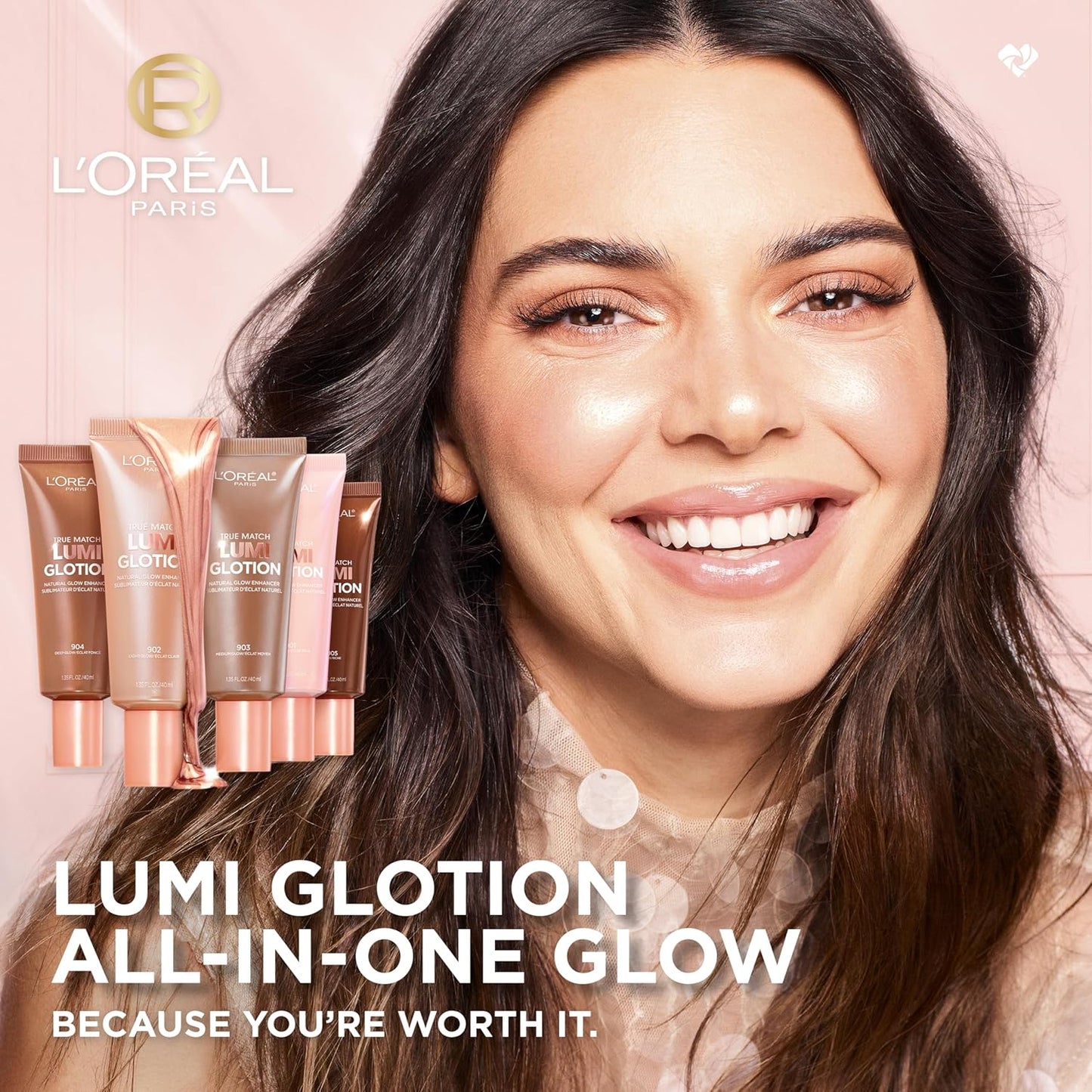 HOTL'Oreal Paris Makeup True Match Lumi Glotion, Natural Glow Enhancer, Illuminator Highlighter, Bronzing Drops For a Sun-Kissed Glow, 903 Medium