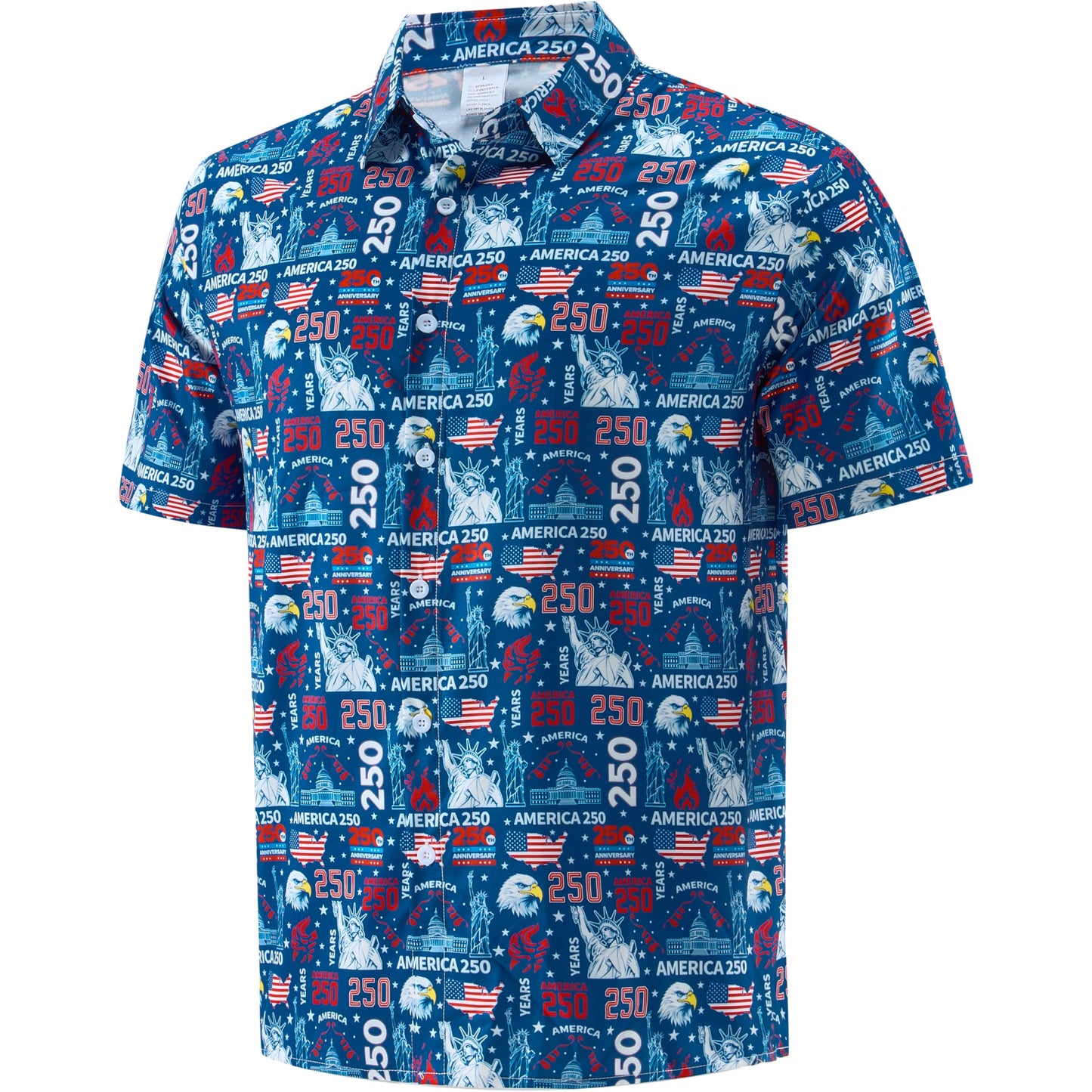 HOTMen's Casual Button Down Shirts Regular Fit Short Sleeve Hawaiian Shirt for Men
