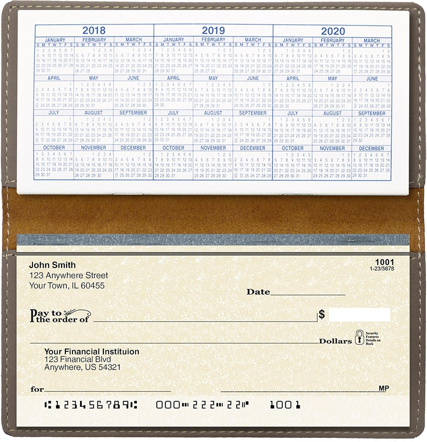 HOTParadise Beach Laser Engraved Leatherette Checkbook Cover