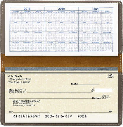 HOTParadise Beach Laser Engraved Leatherette Checkbook Cover