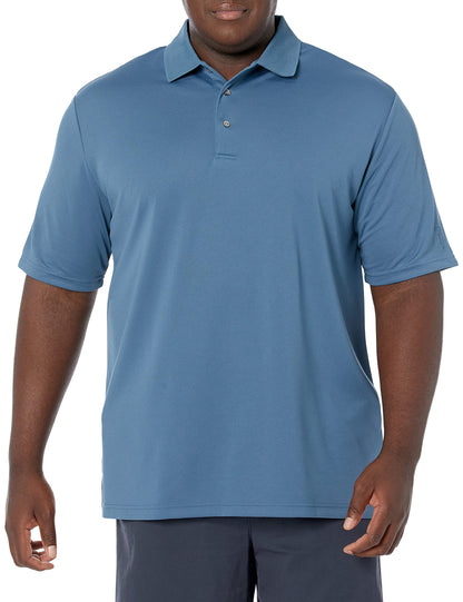 HOTPGA Tour Men's Airflux Solid Mesh Short Sleeve Classic Golf Polo Shirt