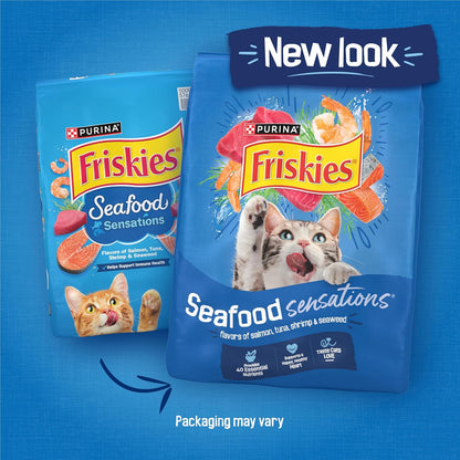 HOTPurina Friskies Dry Cat Food Seafood Sensations With Salmon, Tuna, and Shrimp Flavors - 22 lb. Bag