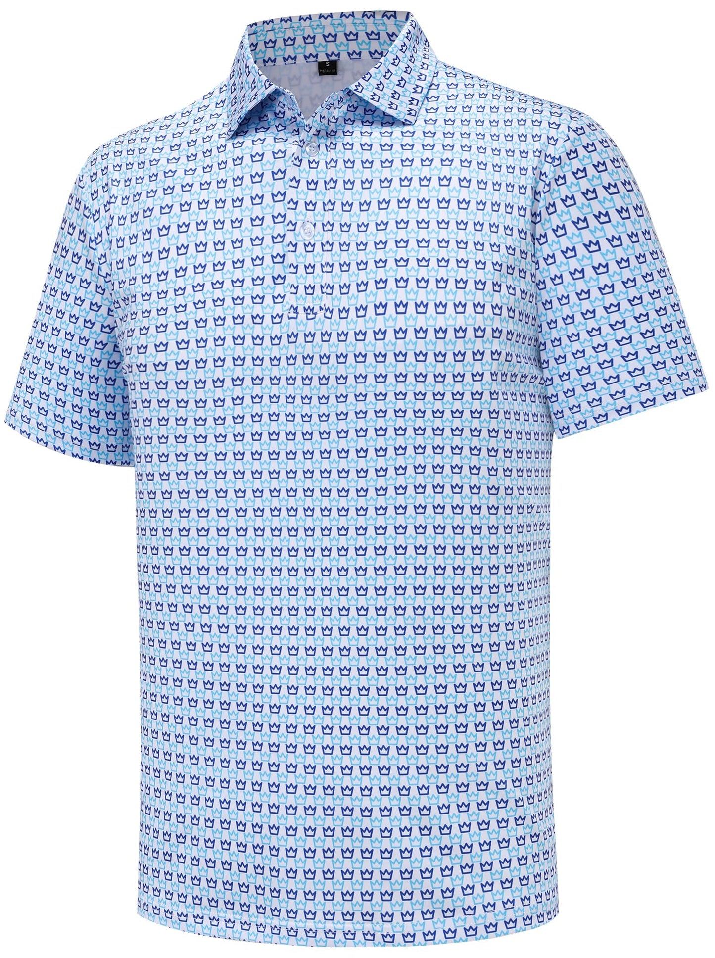 HOTtracamiy Men's Golf Polo Shirts Short Sleeve Performance Moisture Wicking Quick Dry Golf Polo Shirts for Men