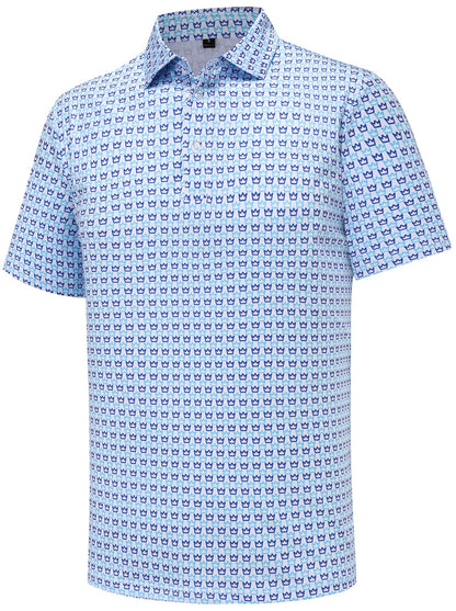 HOTtracamiy Men's Golf Polo Shirts Short Sleeve Performance Moisture Wicking Quick Dry Golf Polo Shirts for Men