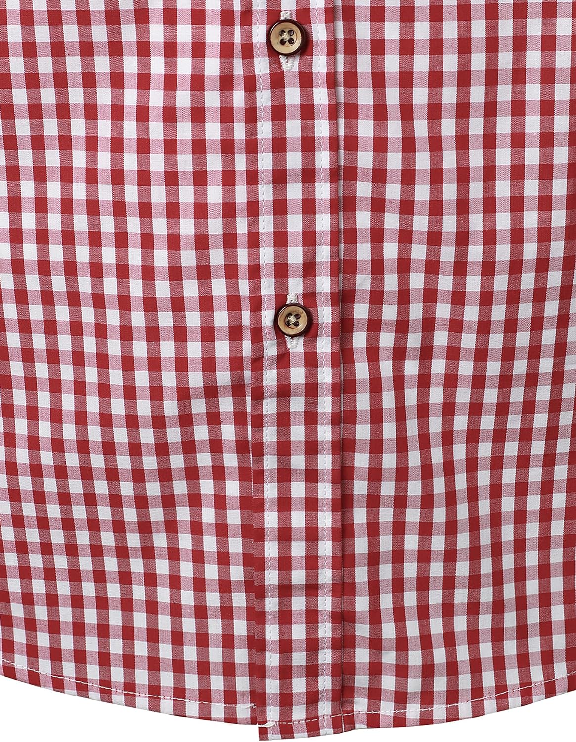 HOTLucMatton Men's Gingham Short Sleeve Button Down Shirt Cotton Regular Fit Plaid Dress Shirts with Pocket