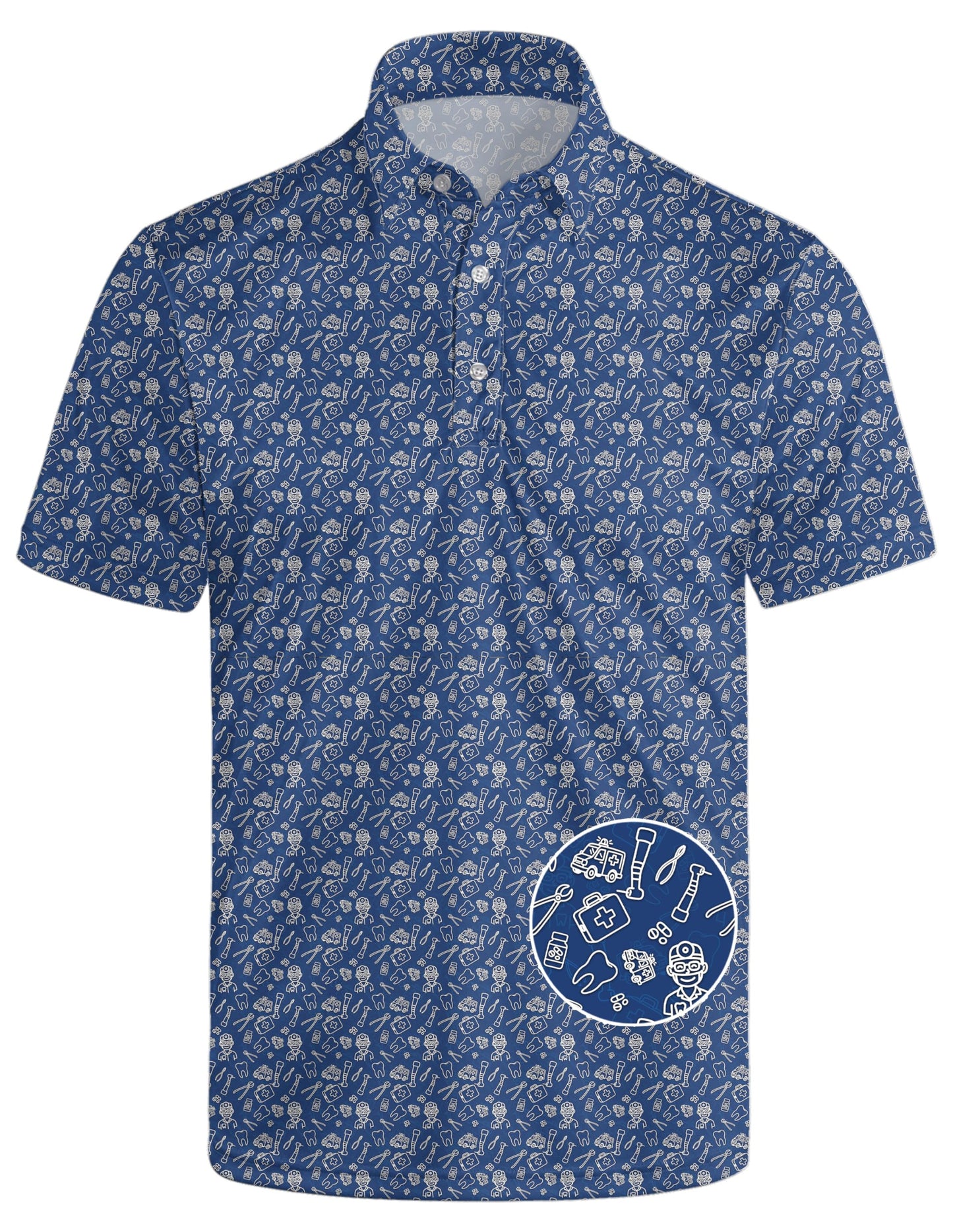 HOTGolf Polo Shirts for Men Funny Print Quick Dry Short Sleeve Performance Golf Shirts Moisture Wicking Polo Shirts