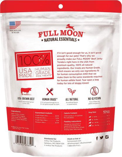 HOTFull Moon All Natural Essentials Beef Jerky Tenders Free Range Human Grade 24 oz
