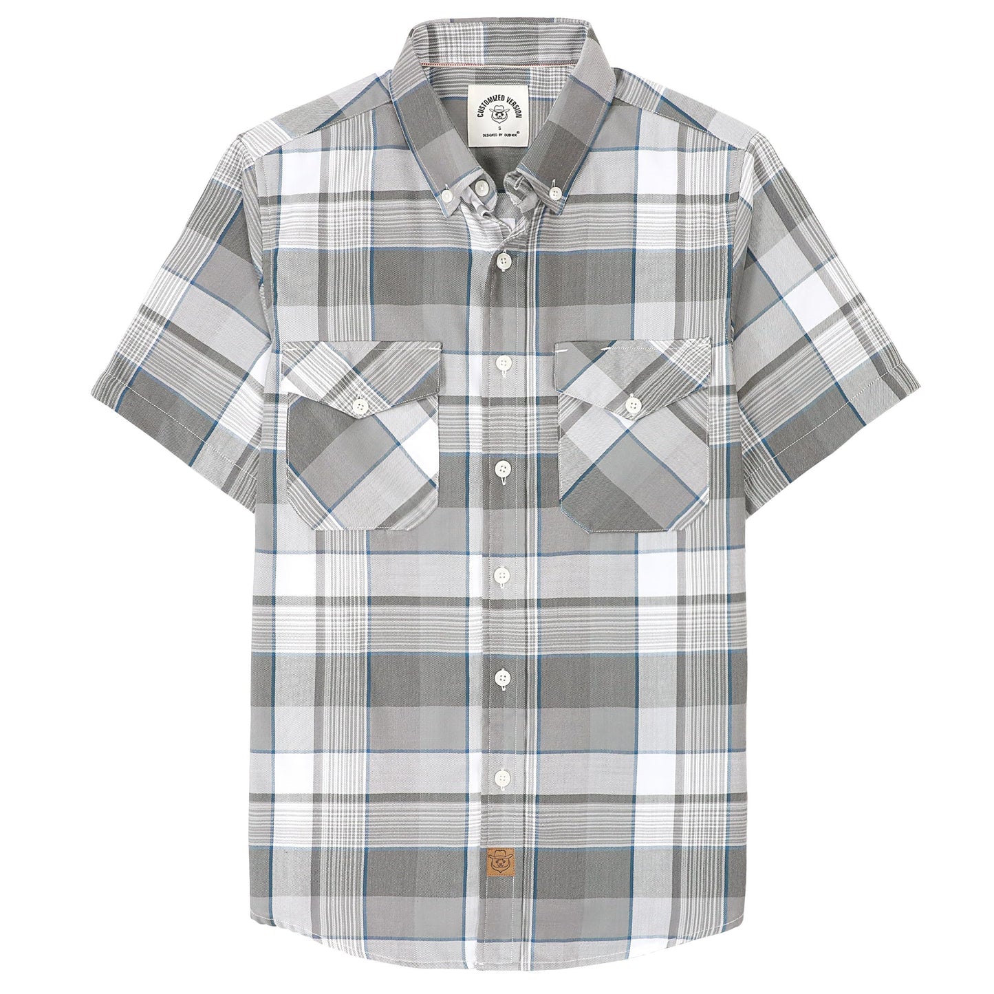 HOTDubinik® Mens Short Sleeve Button Down Two Pockets Soft Vintage Regular Fit Vintage Fishing Casual Shirts