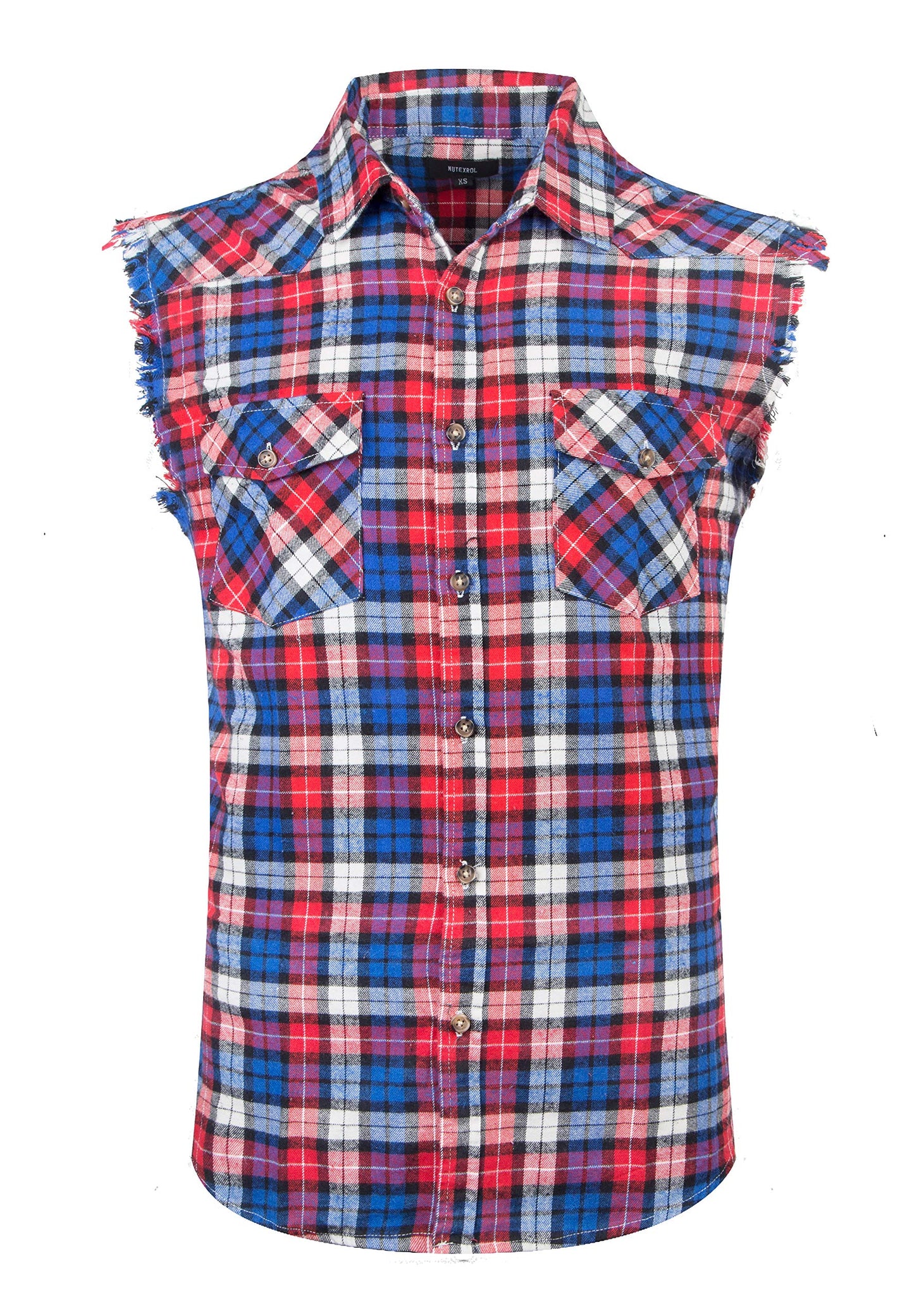 HOTMen's Casual Flannel Plaid Shirt Sleeveless Plus Size Vest