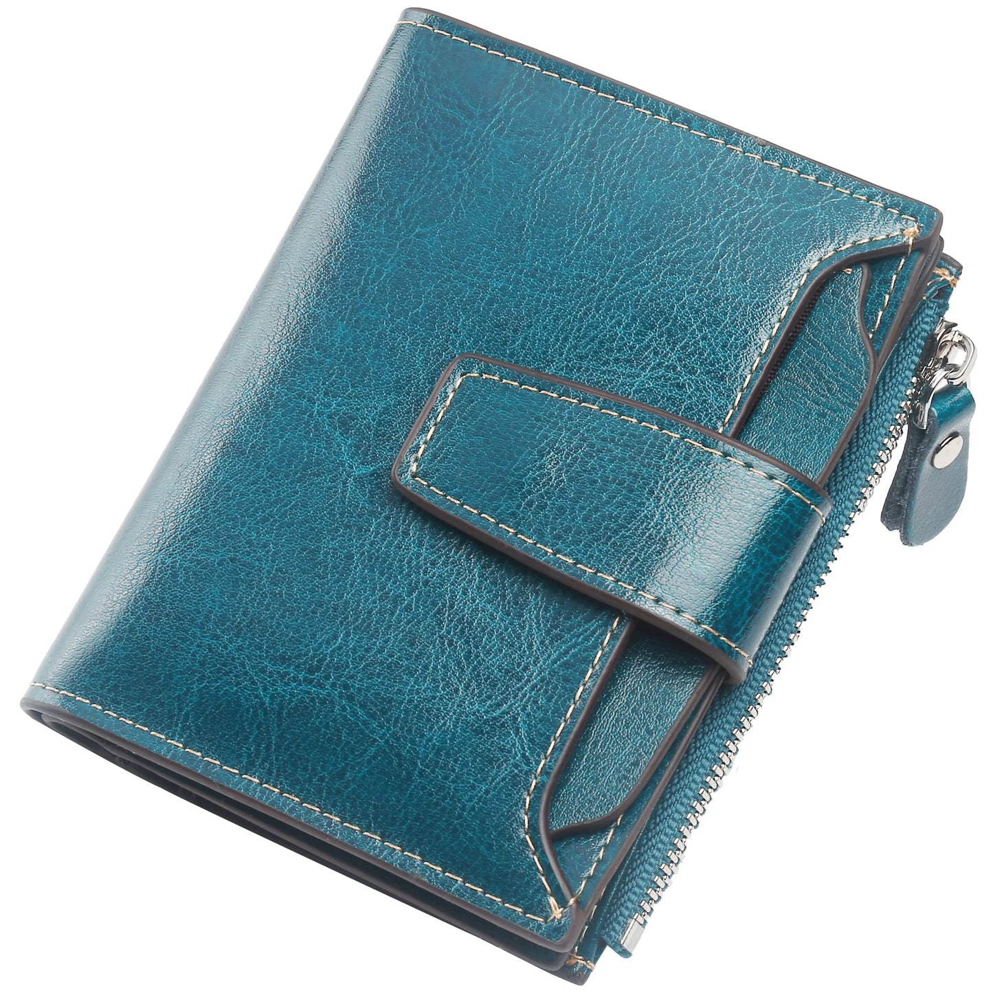 HOTLavemi Small Compact Women Wallet RFID Blocking Genuine Leather Bifold Purse with ID Windows