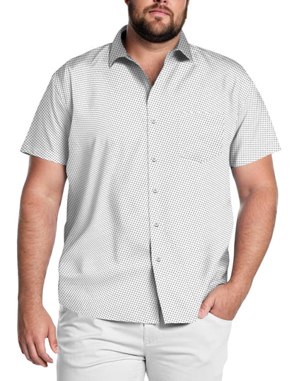 HOTCOOFANDY Big & Tall Shirts for Men Short Sleeve Button Down Casual Dress Shirts