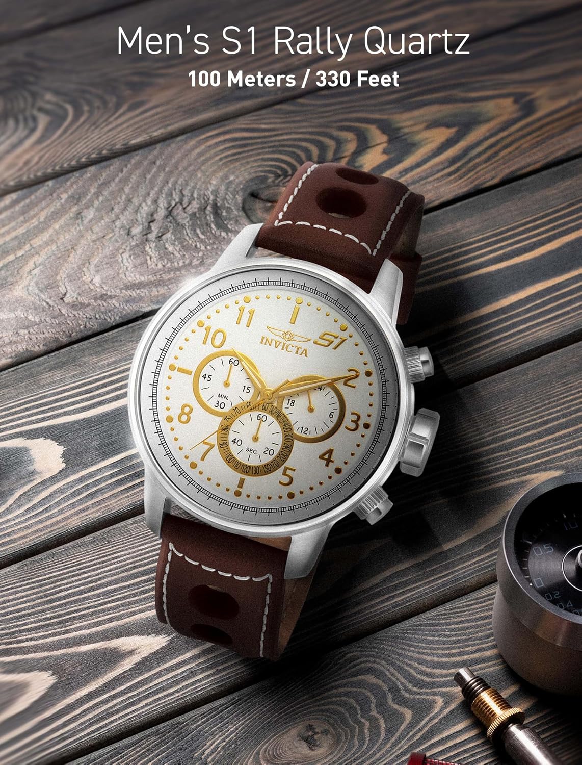 HOTInvicta S1 Rally Stainless Steel Men's Quartz Watch - 48mm