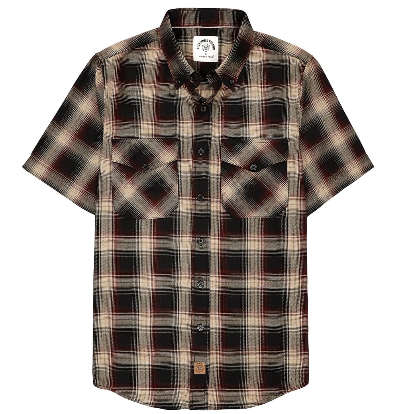 HOTDubinik® Mens Short Sleeve Button Down Two Pockets Soft Vintage Regular Fit Vintage Fishing Casual Shirts