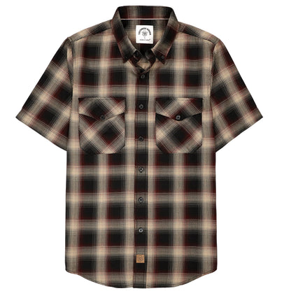 HOTDubinik® Mens Short Sleeve Button Down Two Pockets Soft Vintage Regular Fit Vintage Fishing Casual Shirts