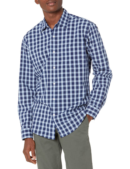 HOTAmazon Essentials Men's Regular-Fit Long-Sleeve Casual Poplin Shirt, Button Front, Business Casual, Collared