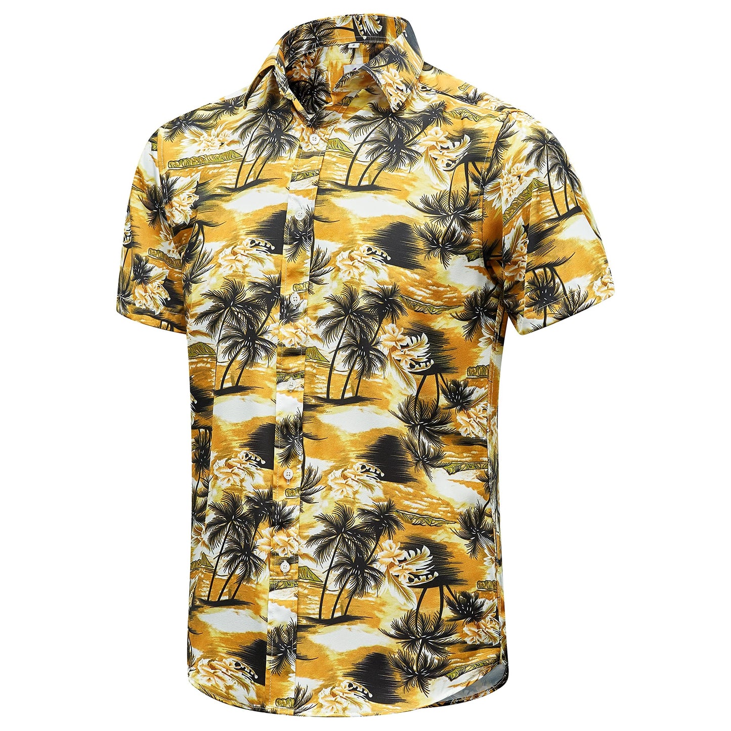 HOTEUOW Men's Hawaiian Shirt Short Sleeve Printed Button Down Beach Shirts