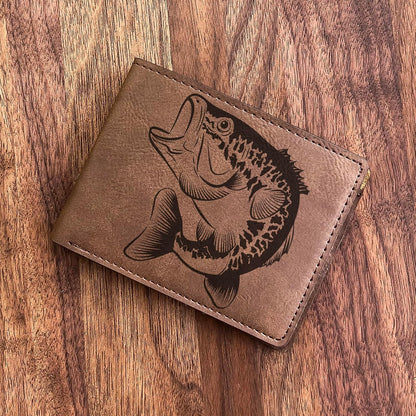 HOTFish Engraved Wallet - Perfect Gift for Fishing Enthusiasts on Father's Day, Birthdays or Christmas
