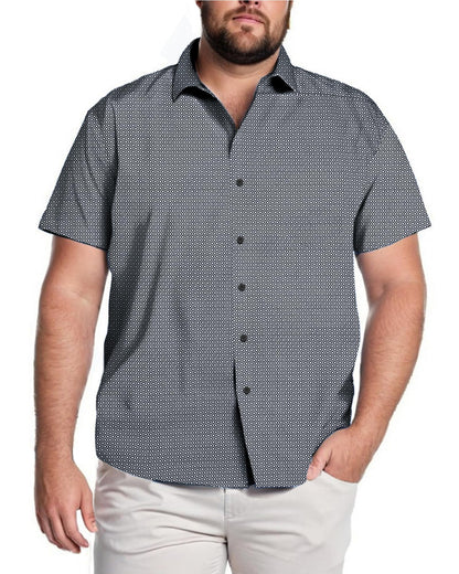 HOTCOOFANDY Big & Tall Shirts for Men Short Sleeve Button Down Casual Dress Shirts