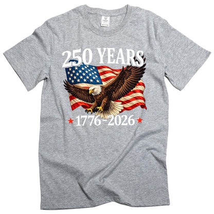 HOTSilver Lake T-shirts 250 Years US Independence Day T-Shirt 4th of July 1776-2026 Patriotic Tee