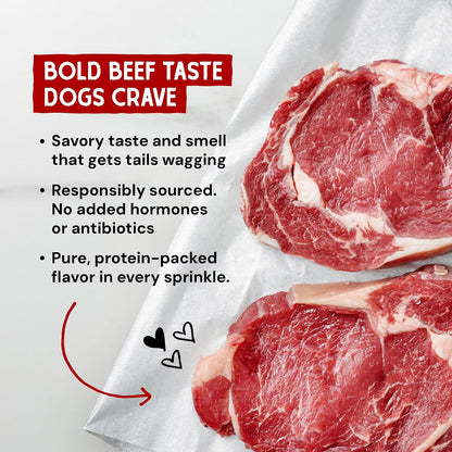 HOTStella & Chewy's Freeze-Dried Raw Marie’s Magical Dinner Dust - - Premium Beef Dog Food Topper with Organic Fruits & Vegetables - Perfect for Picky Eaters - 7oz