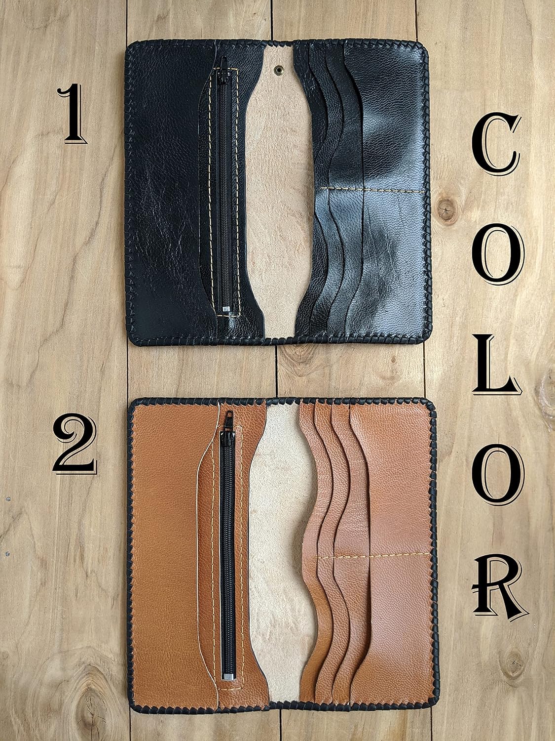 HOTMen's 3D Genuine Leather Wallet, Long wallet, Biker wallet, Hand-Carved, Hand-Painted, Leather Carving, Custom wallet, Personalized wallet, Boat, Ship