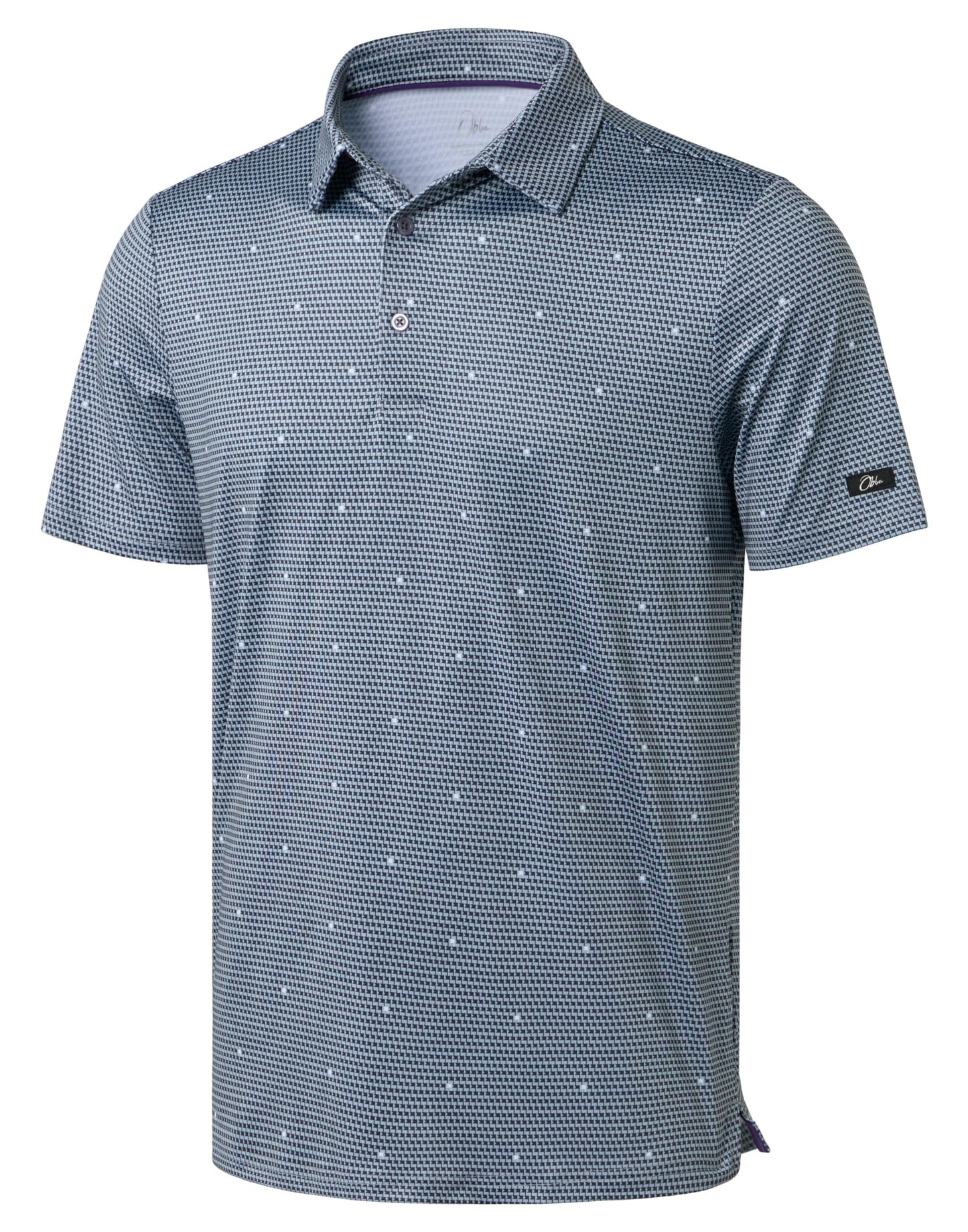 HOTObla Mens Golf Polo Shirts Short Sleeve Dry Fit Performance Moisture Wicking Casual Print Collared Golf Shirts for Men