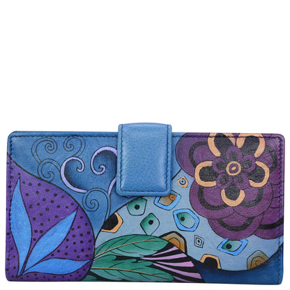 HOTAnna by Anuschka Women's Hand Painted Genuine Leather Two Fold Organizer Wallet