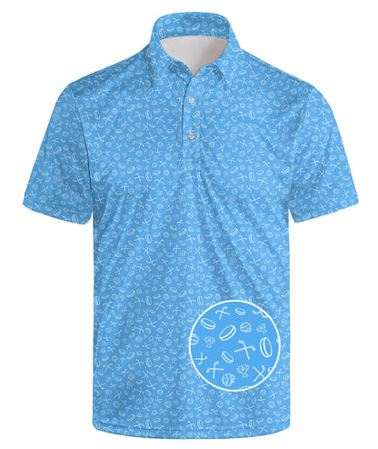 HOTGolf Polo Shirts for Men Funny Print Quick Dry Short Sleeve Performance Golf Shirts Moisture Wicking Polo Shirts
