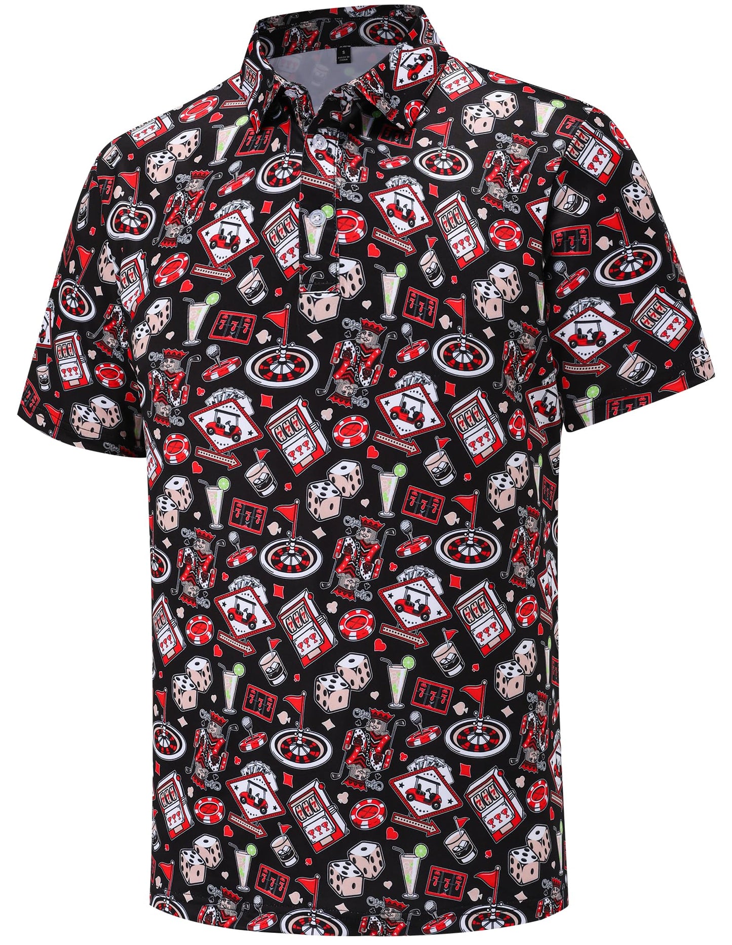 HOTMens Golf Polo Shirts Short Sleeve Moisture Wicking Dry Fit Performance Casual Funny Golf Polo Shirts for Men