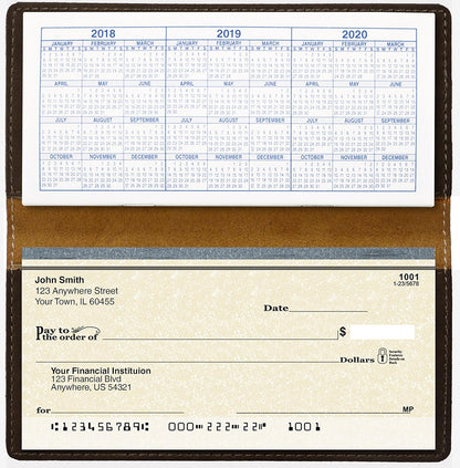 HOTCAROUSELCHECKS Purrfect Love Laser Engraved Leatherette Checkbook Cover Rustic/Gold