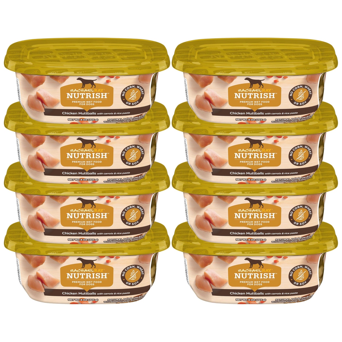 HOTNutrish Savory Favorites Wet Dog Food Variety Pack, 8 oz Tubs (Rachael Ray) | Pack of 6, Includes 3 Delicious Flavors of Chicken Paw Pie, Hearty Beef Stew & Savory Lamb Stew, No Artificial Flavors