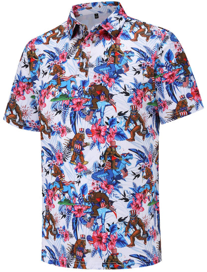 HOTMens Golf Polo Shirts Short Sleeve Performance Moisture Wicking Dry Fit Casual Print Funny Golf Polo Shirts for Men