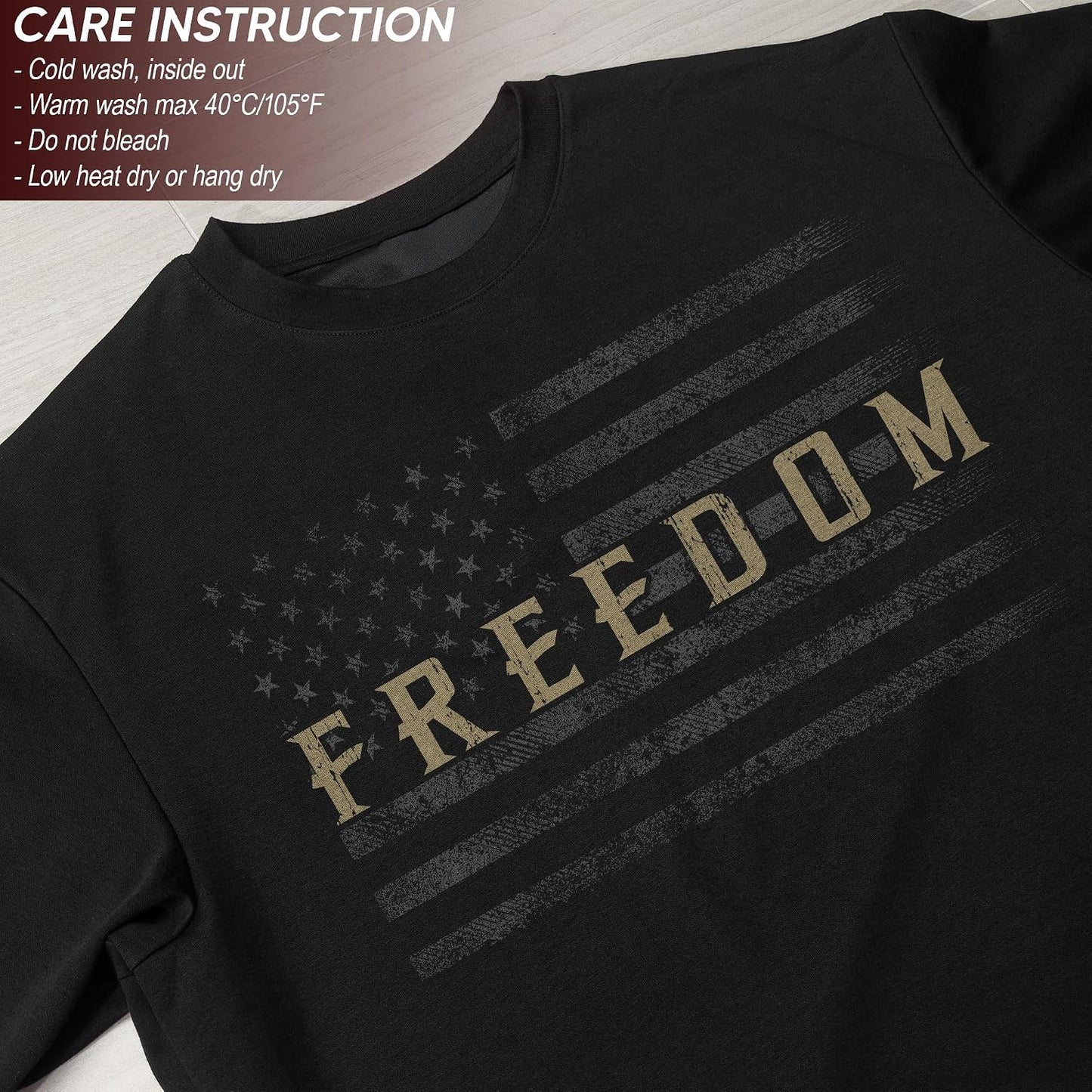 HOTAmerican Freedom Shirts for Men, Patriotic Shirts for Men | Patriotic shirt featuring freedom-themed graphics and American flag-inspired details with a bold heritage design