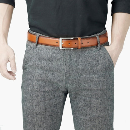 HOTVATAN Men's Genuine Leather Dress Belts, Handmade Classic Every Day Leather Jeans Belt for Men Work Business Casual