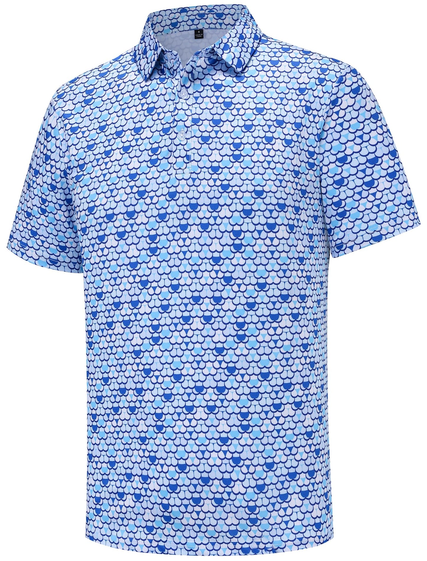 HOTMens Golf Polo Shirts Short Sleeve Performance Moisture Wicking Dry Fit Casual Print Funny Golf Polo Shirts for Men
