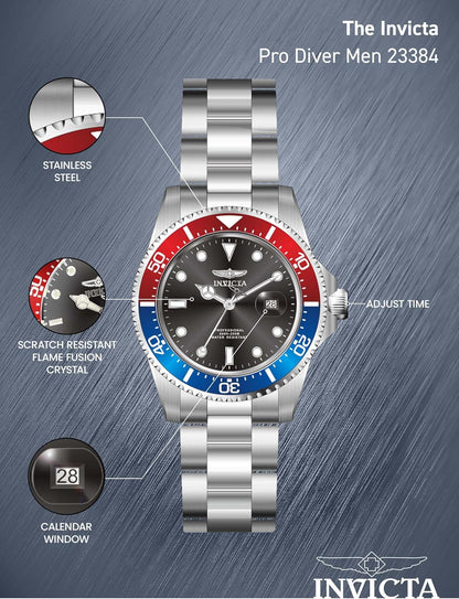 HOTInvicta Men's 22019 Pro Diver Analog Display Quartz Silver Watch