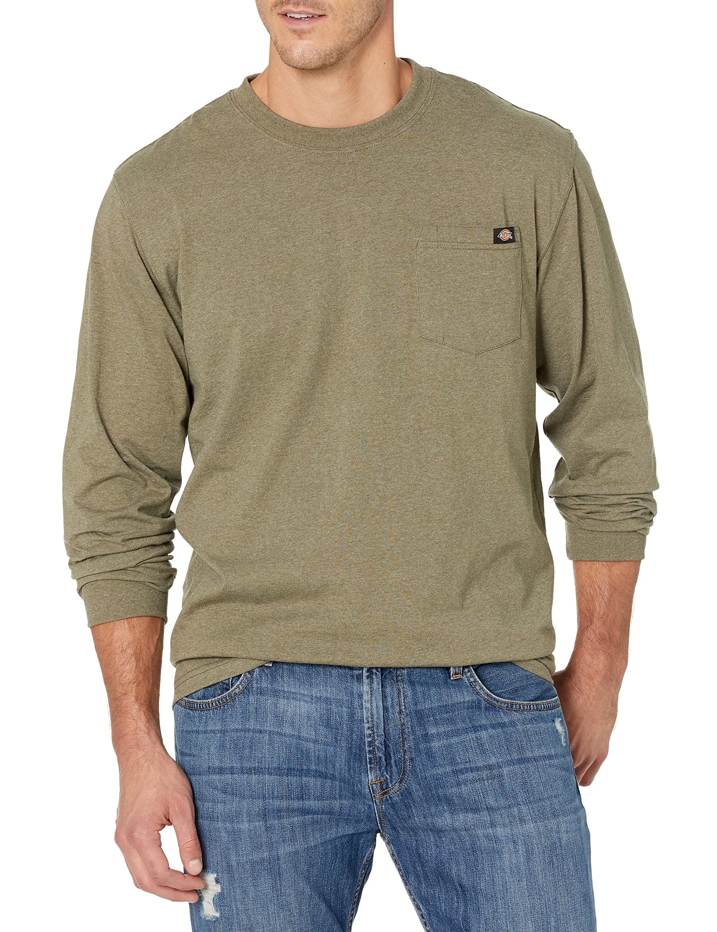 HOTDickies Men's Big and Tall Long Sleeve Heavyweight Crew Neck