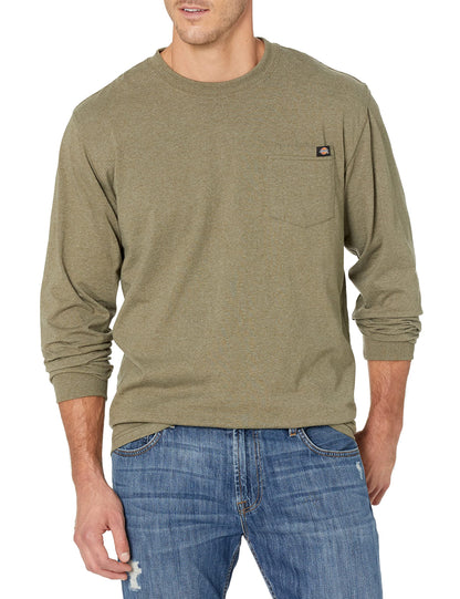 HOTDickies Men's Big and Tall Long Sleeve Heavyweight Crew Neck