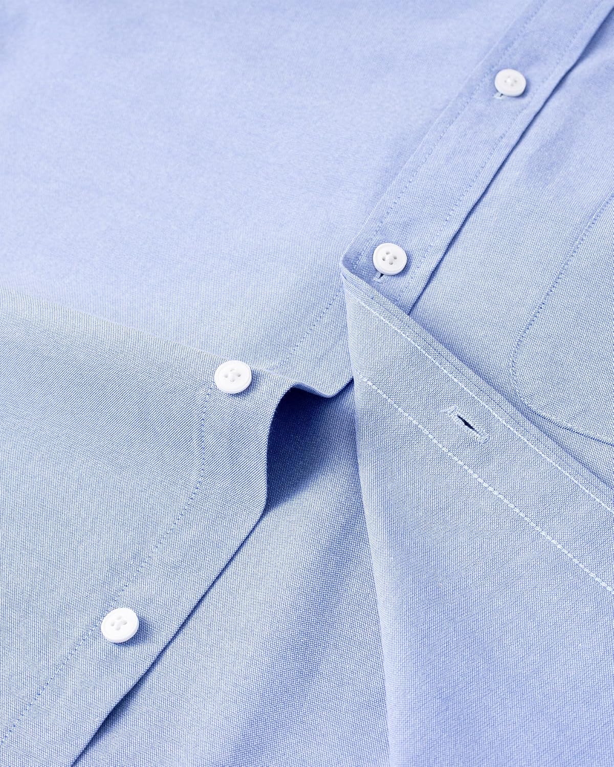 HOTAlimens & Gentle Mens Solid Oxford Shirt Long Sleeve Dress Shirt Work Casual Button Down Shirts with Pocket