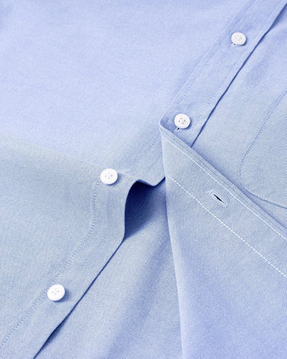 HOTAlimens & Gentle Mens Solid Oxford Shirt Long Sleeve Dress Shirt Work Casual Button Down Shirts with Pocket