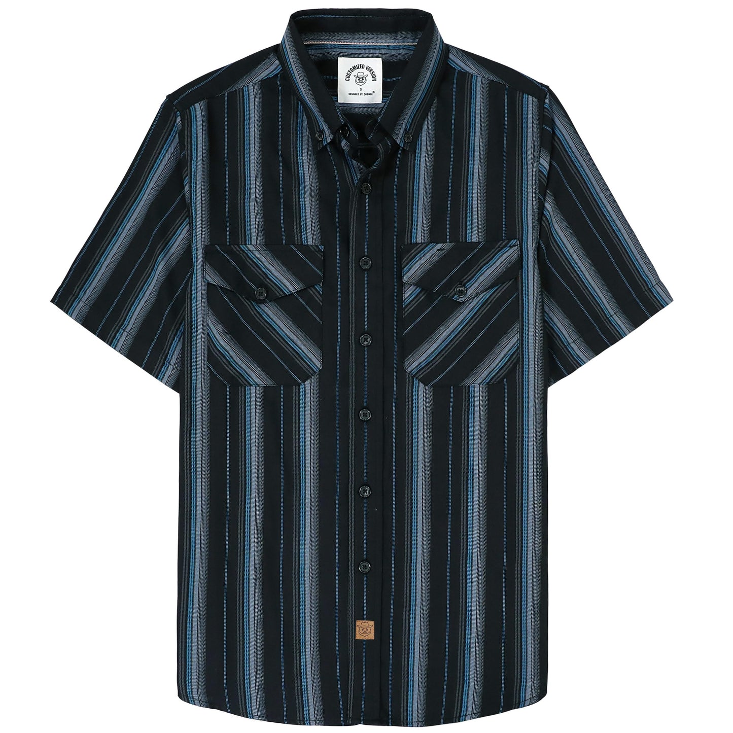 HOTDubinik® Mens Short Sleeve Button Down Two Pockets Soft Vintage Regular Fit Vintage Fishing Casual Shirts