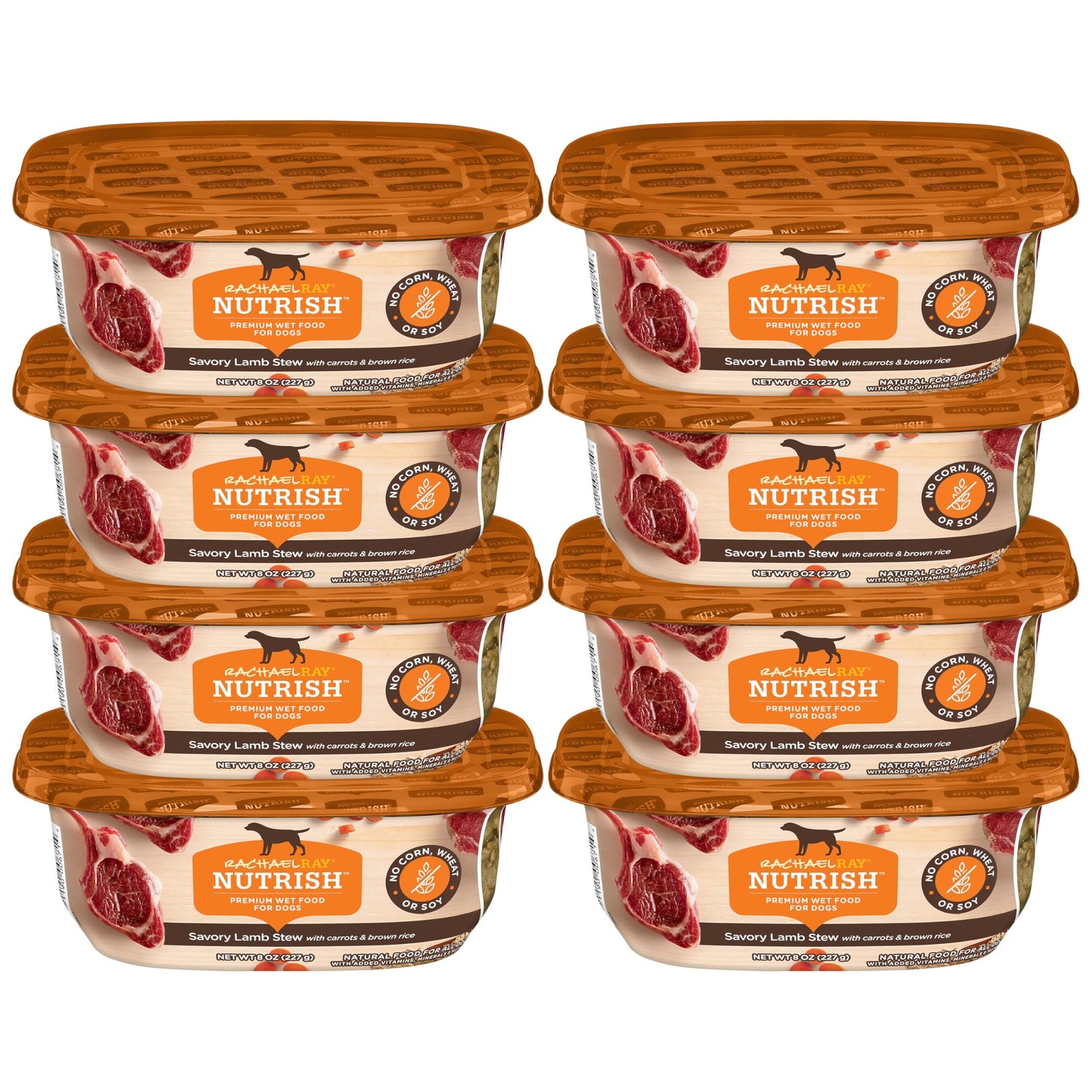 HOTNutrish Savory Favorites Wet Dog Food Variety Pack, 8 oz Tubs (Rachael Ray) | Pack of 6, Includes 3 Delicious Flavors of Chicken Paw Pie, Hearty Beef Stew & Savory Lamb Stew, No Artificial Flavors