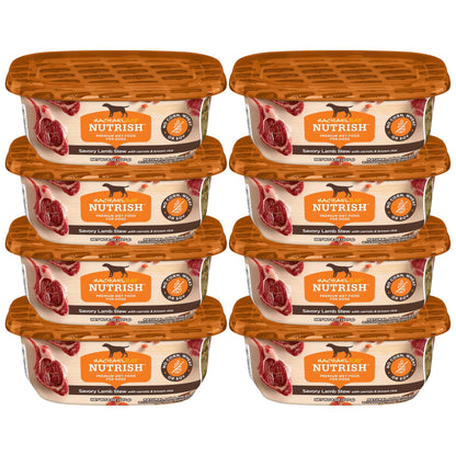 HOTNutrish Savory Favorites Wet Dog Food Variety Pack, 8 oz Tubs (Rachael Ray) | Pack of 6, Includes 3 Delicious Flavors of Chicken Paw Pie, Hearty Beef Stew & Savory Lamb Stew, No Artificial Flavors