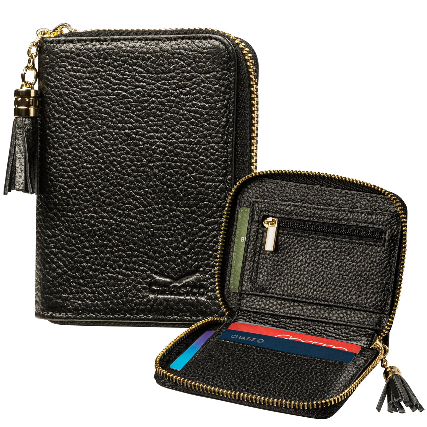 HOTClaasico Bifold Wallet for Women RFID Blocking | Genuine Leather Zip Wallet & Ladies Coin Pocket | Stylish Credit Card Holder | Travel Wallet with Anti-Theft Protection