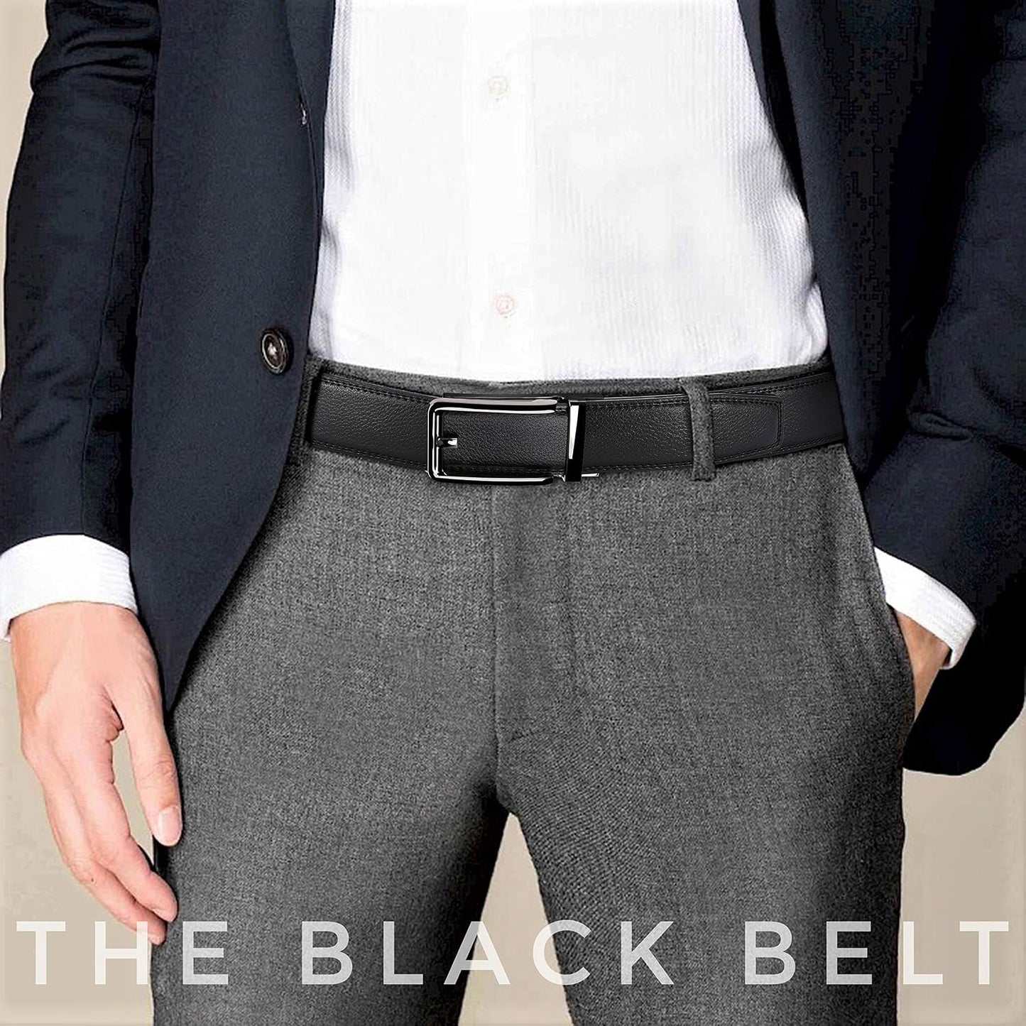 HOTCHAOREN Click Belts for Men - Mens Ratchet Belt 1 3/8" for Dress Pants - Perfect Companion to Men's Oxfords