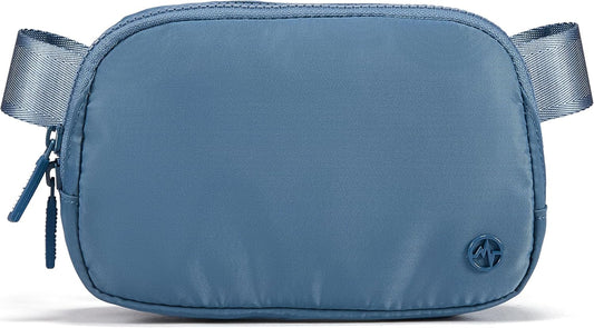 HOTPander Two Way Zipper Fanny Pack Nylon Everywhere Belt Bag for Women, Water Repellent Waist Packs, Crossbody Bags with Adjustable Strap (Indigo Blue).