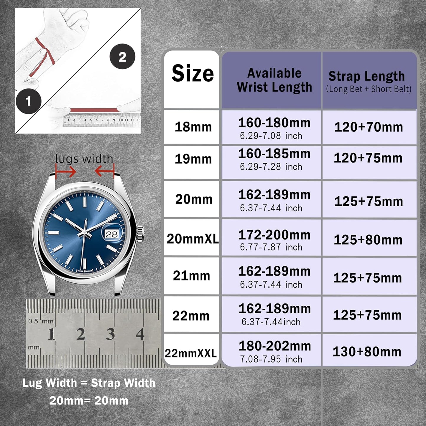 HOTItalian Leather Watch Band Tuscany Natural Vegetable-Tanned Top Grain Genuine Leather Strap,18mm 19mm 20mm 21mm 22mm XL XXL Quick Release Replacement Watch Bands for Men and Women Thick and Soft