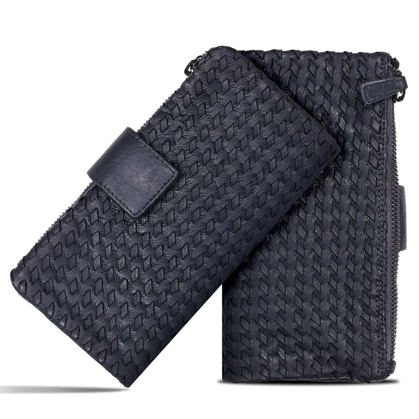HOTReal Leather Women Wallet Leather with RFID Blocking -Trifold Card Holder Designer Ladies Clutch with ID Window Wallets